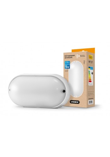 LED світильник VIDEX зовнішній овальний 9W 5000K 220V сенсорний IP65 VL-BHO-095PW-S