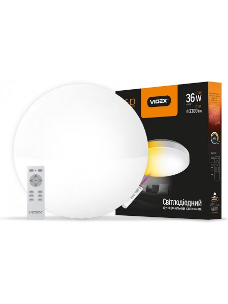 LED світильник VIDEX функціональний круглий 36W 2800-6000K 220V IP20 VL-CLSR-36