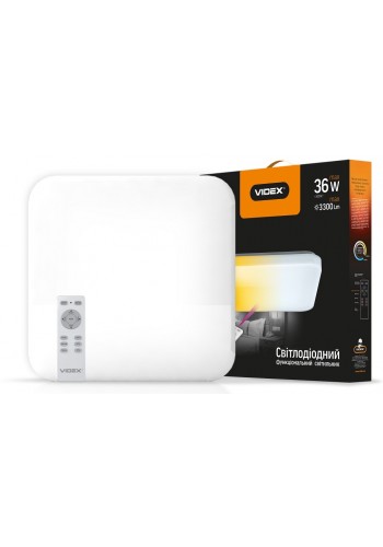 LED світильник VIDEX функціональний квадратний 36W 2800-6000K 220V IP20 VL-CLSS-36