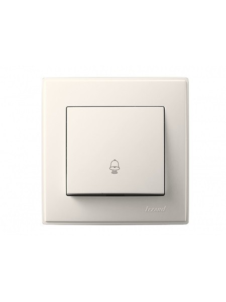 Кнопка звонка LEZARD LESYA 705-0303-103 кремовый  с кремовой вставкой