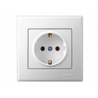 Розетка с/з LEZARD LESYA 705-0202-122 белый с белой вставкой
