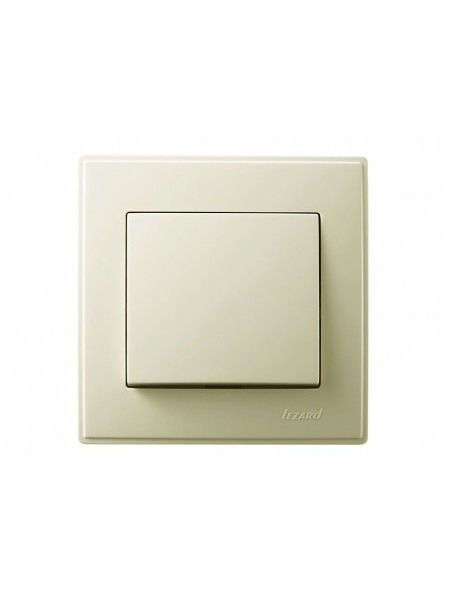 Выключатель LEZARD LESYA 705-0303-100 кремовый  с кремовой вставкой