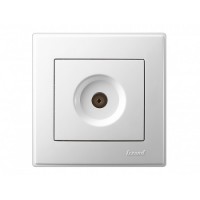 Розетка ТВ проходная LEZARD LESYA 705-0202-129 белый с белой вставкой