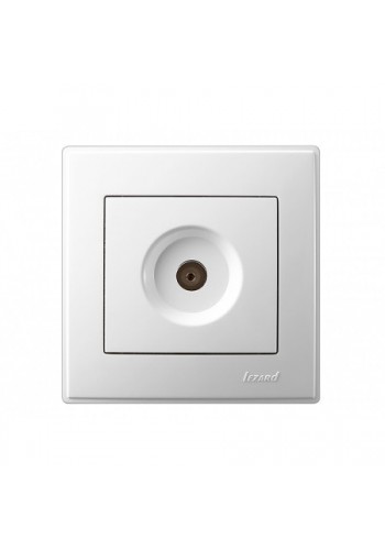Розетка ТВ проходная LEZARD LESYA 705-0202-129 белый с белой вставкой