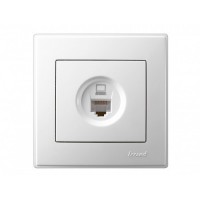 Розетка компьютерная LEZARD LESYA 705-0202-139 белый с белой вставкой