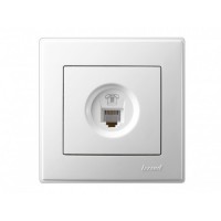 Розетка телефонна євро LEZARD LESYA 705-0202-137 білий з білою вставкою