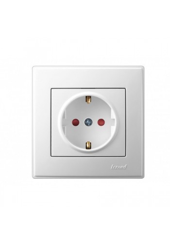 Розетка с защитой от детей LEZARD LESYA 705-0202-124 белый с белой вставкой