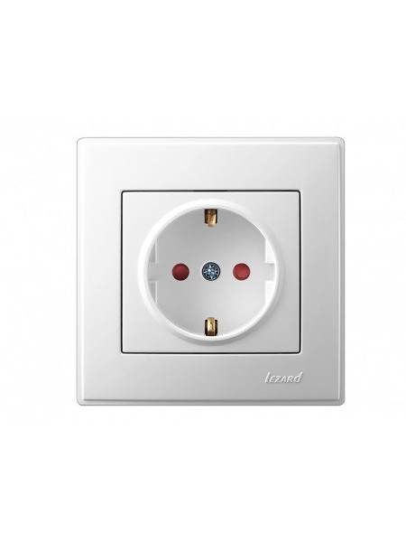Розетка с защитой от детей LEZARD LESYA 705-0202-124 белый с белой вставкой