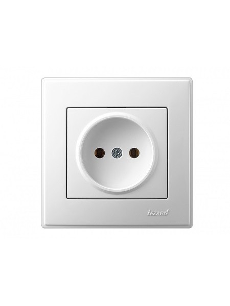 Розетка б/з LEZARD LESYA 705-0202-121 белый с белой вставкой