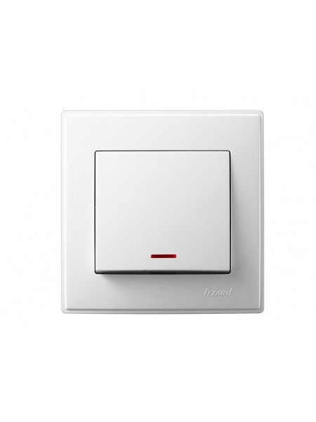 Выключатель с подсветкой LEZARD LESYA 705-0202-111 белый с белой вставкой