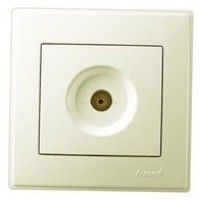 Розетка ТВ проходная LEZARD LESYA 705-0303-129 кремовый  с кремовой вставкой