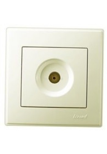 Розетка ТВ прохідна LEZARD LESYA 705-0303-129 кремовий з кремовою вставкою