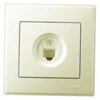 Розетка телефонна євро LEZARD LESYA 705-0303-137 кремовий з кремовою вставкою