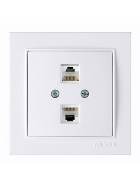 Розетка Nilson Thor белая ком. CAT5e RJ45 2на - (27111046) Розетка Nilson Thor белая ком. CAT5e RJ45 2на - (27111046)