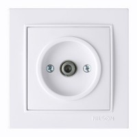 Вимикач Nilson Thor білий спутн. SAT прохідного накл. - (27111034)