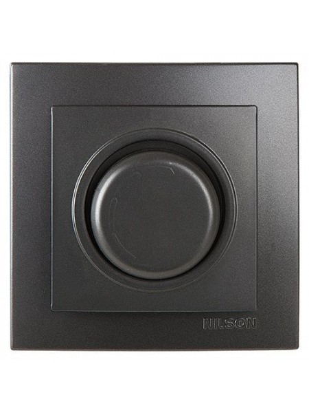 Вимикач Nilson Touran антрацит реостат 600W з підсів - (24161052) Вимикач Nilson Touran антрацит реостат 600W з підсів - (24161052)