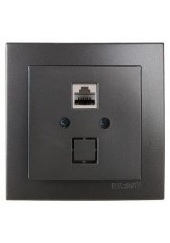 Розетка Nilson Touran антрацит ком. CAT6e RJ45 - (24161045)