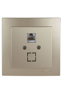 Розетка Nilson Touran золото ком. CAT6e RJ45 - (24151045)
