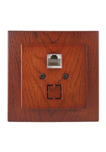 Розетка Nilson Touran черешня ком. CAT5e RJ45 - (24261044)