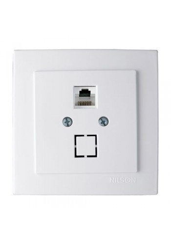 Розетка Nilson Touran біла ком. CAT6e RJ45 - (24111045)
