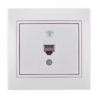 Розетка телефонная евро Mira 701-0202-137 LEZARD белый