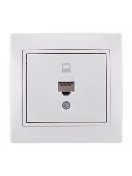 Розетка комп'ютерна Mira 701-0202-139 LEZARD білий Розетка комп'ютерна Mira 701-0202-139 LEZARD білий