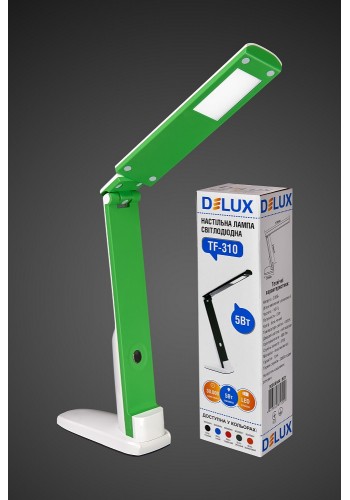 настільний світильник DELUX TF-310 5 Вт 4000К LED біло-зелений - (90008947)