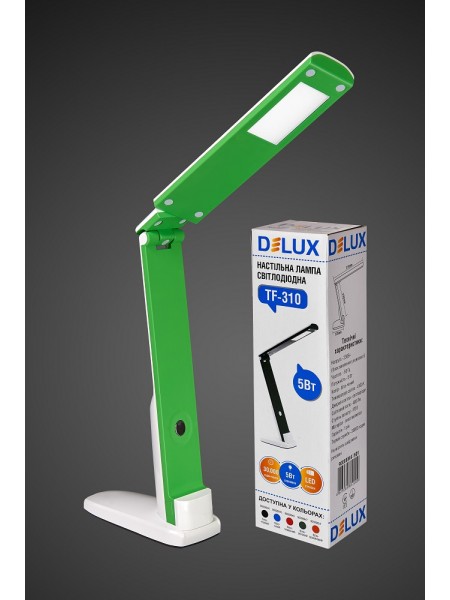 настільний світильник DELUX TF-310 5 Вт 4000К LED біло-зелений - (90008947)