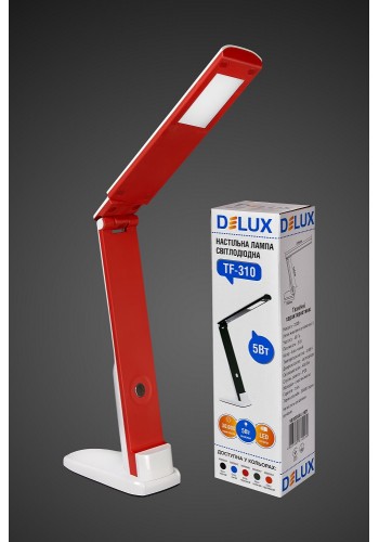настільний світильник DELUX TF-310 5 Вт 4000К LED біло-червоний - (90008946)