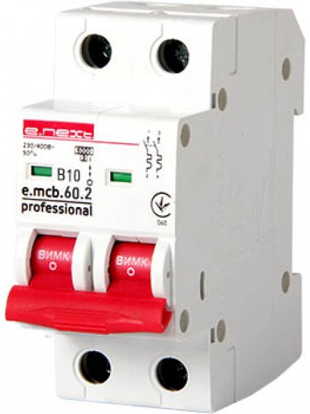 Модульный автоматический выключатель e.mcb.pro.60.2.B 10 new, 2р, 10А, В, 6кА, new (p041016) Модульный автоматический выключатель e.mcb.pro.60.2.B 10 new, 2р, 10А, В, 6кА, new (p041016)