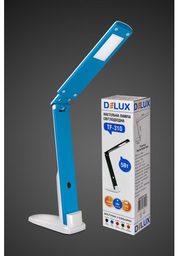 настільний світильник DELUX TF-310 5 Вт 4000К LED біло-синій - (90008945)