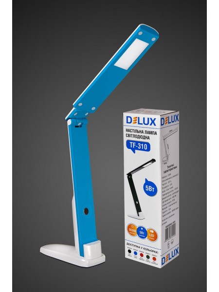 настільний світильник DELUX TF-310 5 Вт 4000К LED біло-синій - (90008945)