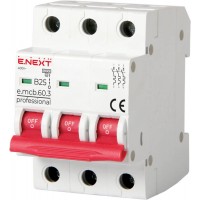 Модульный автоматический выключатель e.mcb.pro.60.3.B 25 new, 3р, 25А, В, 6кА, new (p041028)