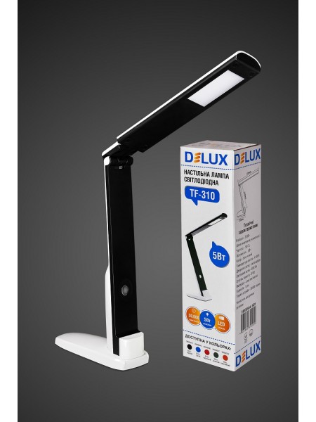 настільний світильник DELUX TF-310 5 Вт 4000К LED біло-чорний - (90008944)
