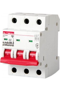 Модульный автоматический выключатель e.mcb.pro.60.3.C 2 new, 3г, 2А, C, 6кА new (p042025)