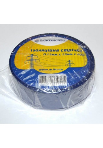 Ізострічка ПВХ 0,13х19х20 м Аско синя