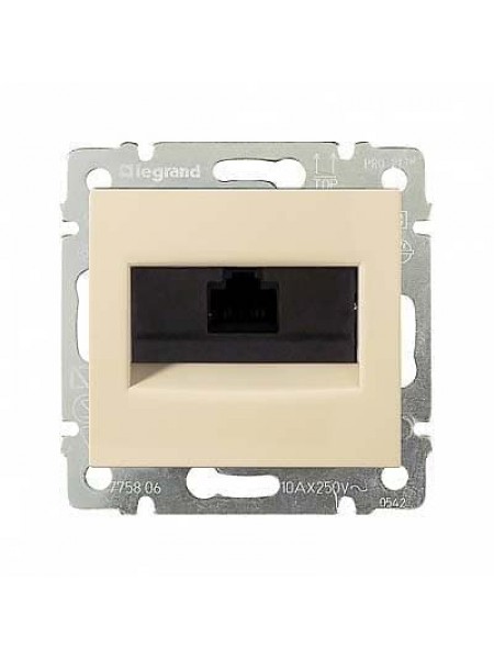 Механізм розетки комп'ютерної RJ45 кат, 5 UTP 1-ва Слонова кістка 774130 Legrand Valena Механізм розетки комп'ютерної RJ45 кат, 5 UTP 1-ва Слонова кістка 774130 Legrand Valena
