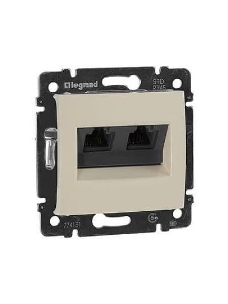Механізм розетки комп'ютерної RJ45 кат, 5 UTP 2-ва Слонова кістка 774131 Legrand Valena Механізм розетки комп'ютерної RJ45 кат, 5 UTP 2-ва Слонова кістка 774131 Legrand Valena