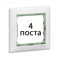 Рамки 4 пост Білий / кристал 774464 Legrand Valena