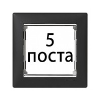 Рамки 5 пост Ноктюрн / срібний штрих 770395 Legrand Valena
