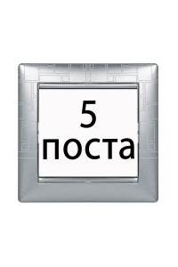 Рамки 5 пост Алюміній модерн 770345 Legrand Valena