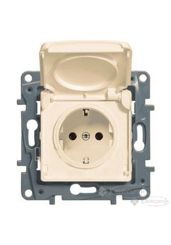 Розетка з кришкою 2К +3 IP44 16 А Слонова кістка 664847 Legrand Etika