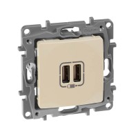 Розетка для зарядки 2хUSB Слонова кістка 672394 Legrand Etika