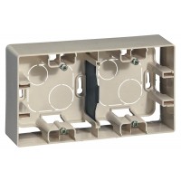 Коробка для накладного монтажу 2-постова Слонова кістка 672540 Legrand Etika