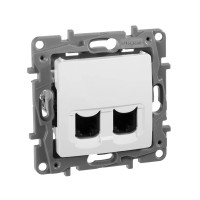 Розетка 2хRJ45 Кат.5е UTP БІЛИЙ 672255 Legrand Etika