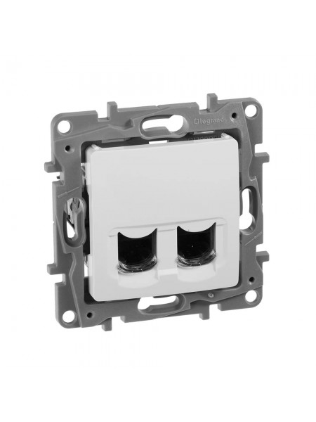 Розетка 2XRJ45 кат. 6 UTP БІЛИЙ 672254 Legrand Etika