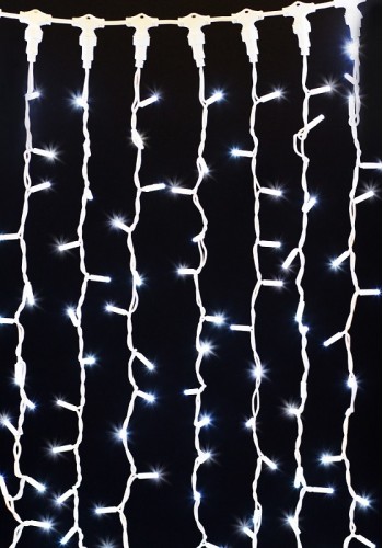 гірлянда зовн DELUX CURTAIN 1520LED 2x7m білий/біл IP44 EN - (90009022)