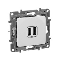 Розетка для зарядки 2хUSB БІЛИЙ 672294 Legrand Etika