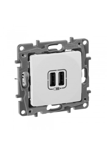 Розетка для зарядки 2хUSB БІЛИЙ 672294 Legrand Etika