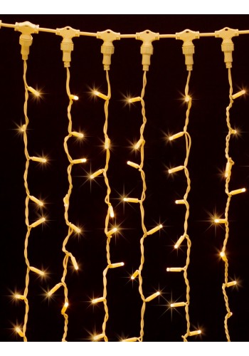 гирлянда внеш DELUX CURTAIN 1520LED 2x7m желт/бел IP44 EN - (90009033)